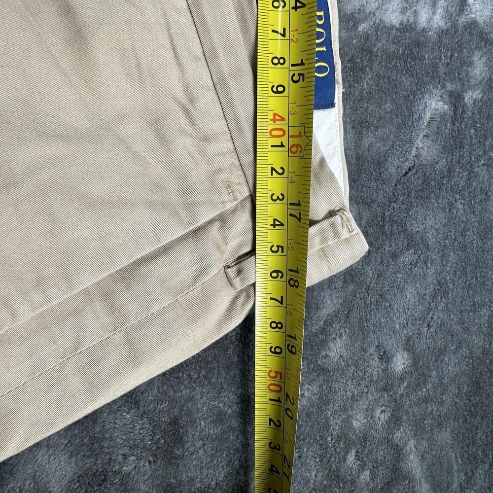 Polo Ralph Lauren Chino Shorts Size 35 Waist Stretch Classic Fit khaki - Picture 6 of 8